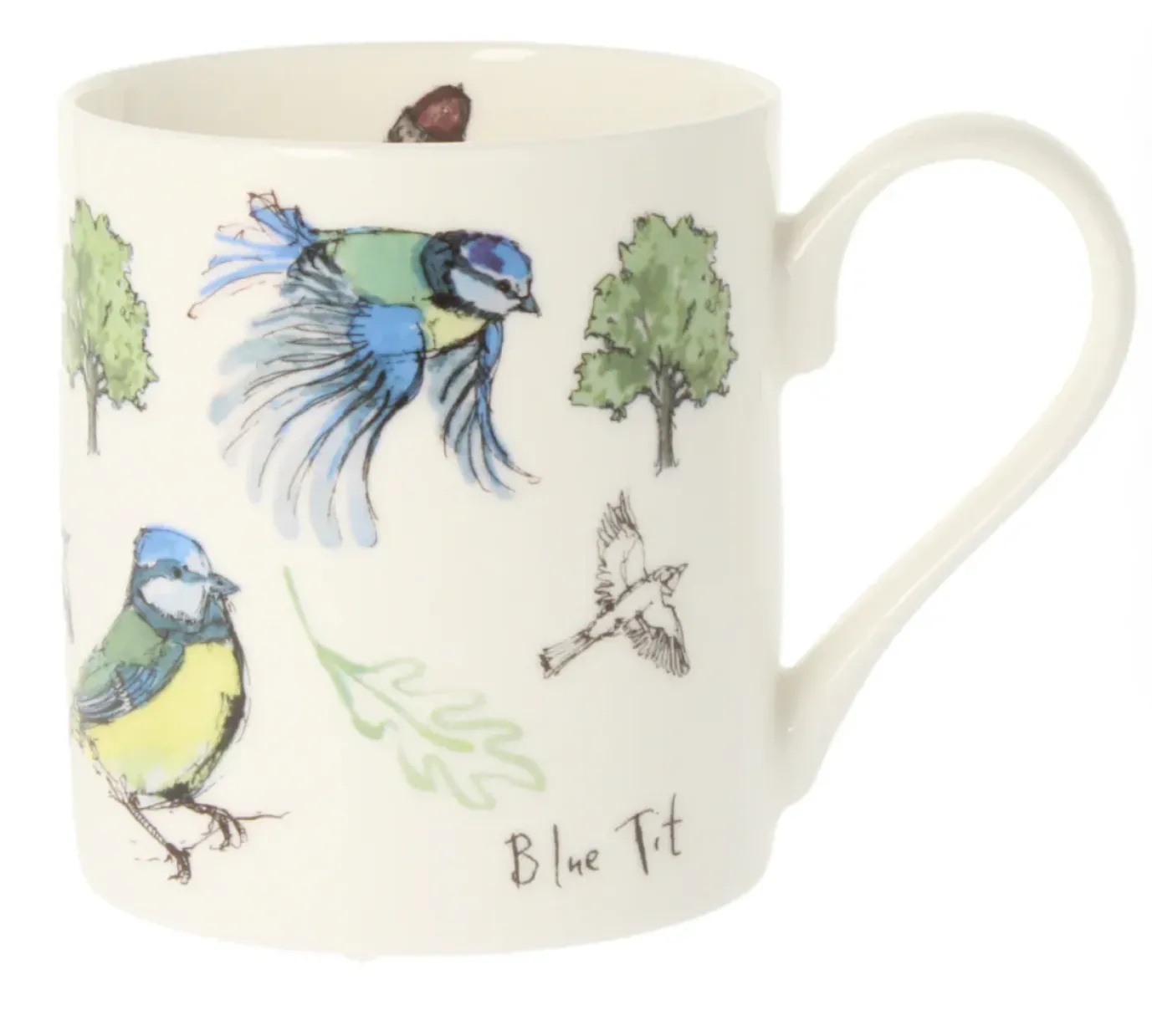 5 Blue Tits Bone China Mug