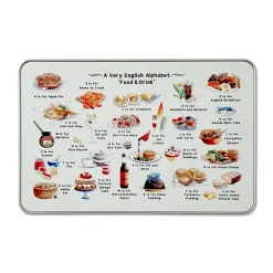 A Very English Alphabet 'Food and Drink' Storage Tin