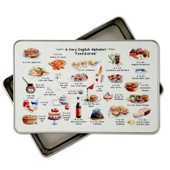 A Very English Alphabet 'Food and Drink' Storage Tin