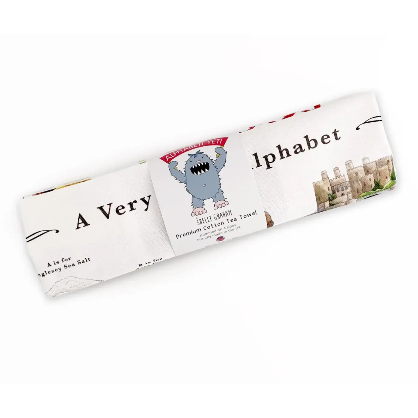 A Very Welsh Alphabet Tea Towel