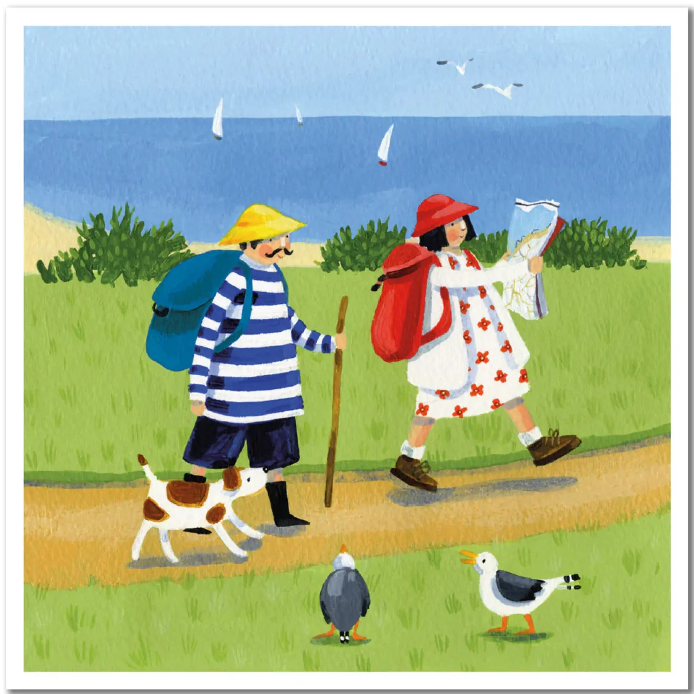 Afternoon Hike Greetings Card