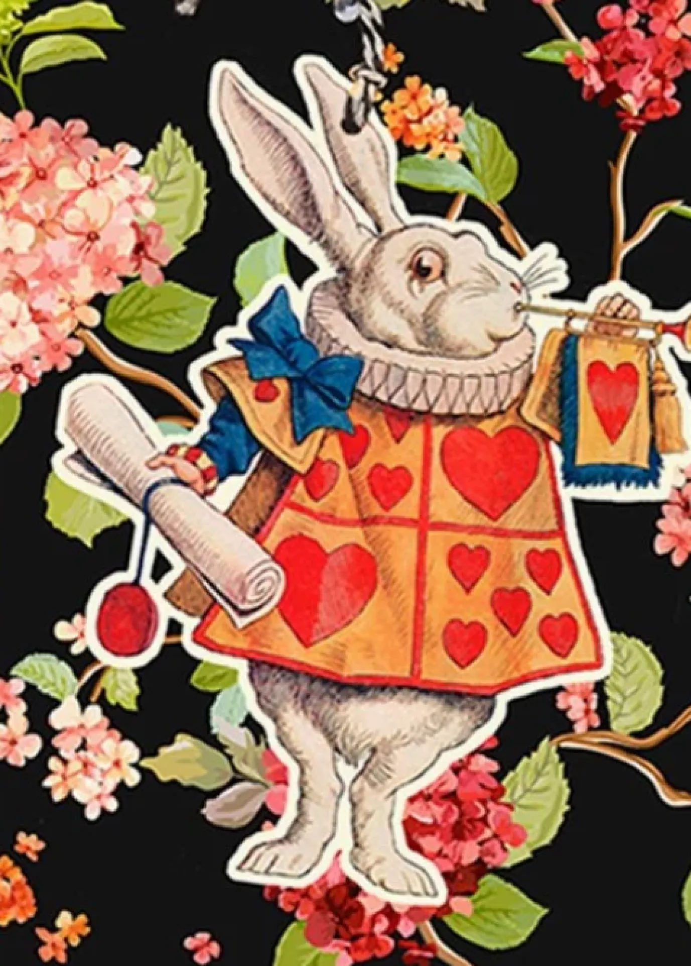 Alice In Wonderland - Alice Rabbit Announcement Fandangle Greetings Card