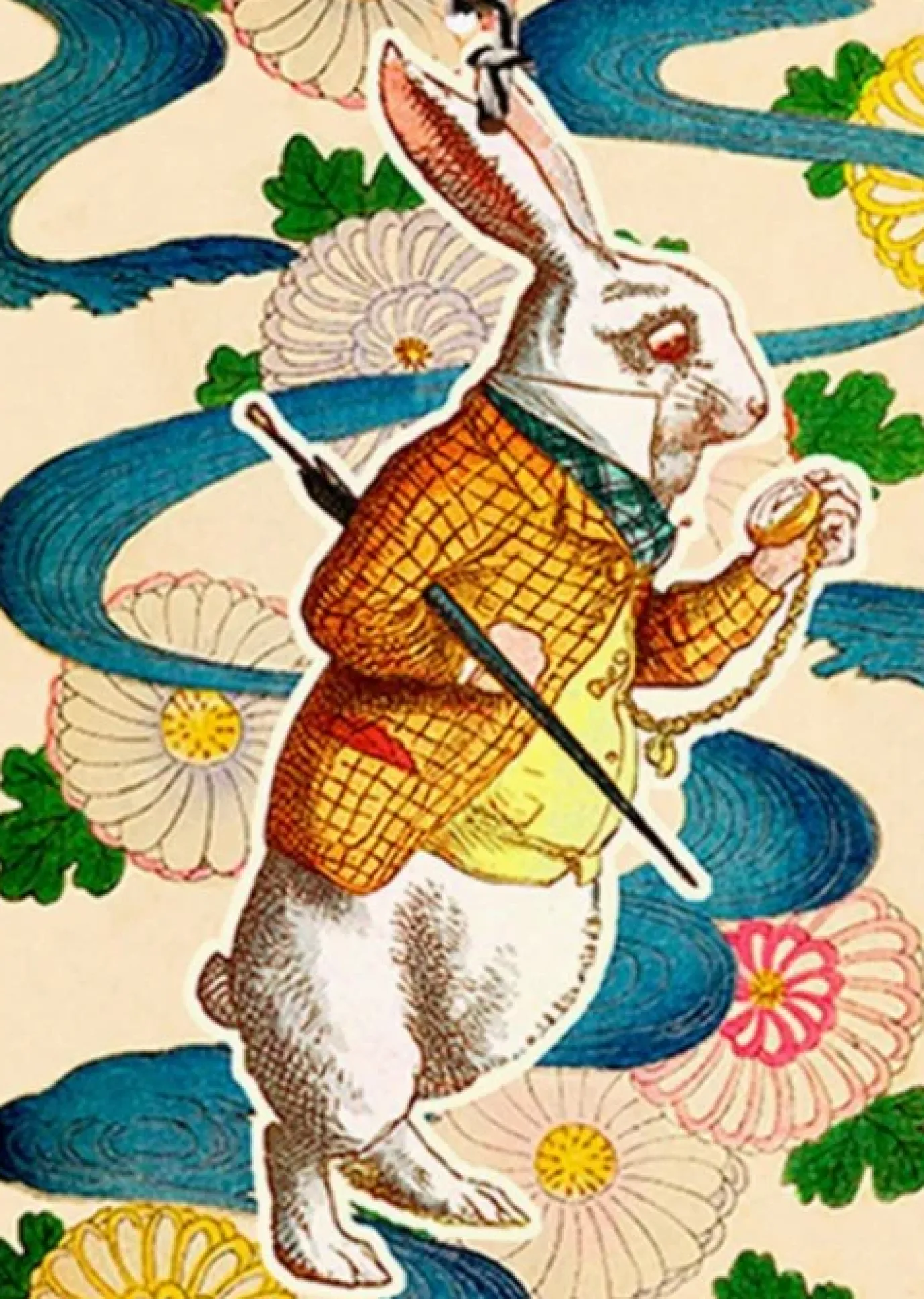 Alice In Wonderland - White Rabbit Fandangle Greetings Card