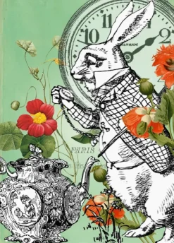 Alice In Wonderland Nearly Ten to Two Greetings Card