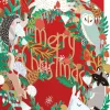Animal Wreath Lasercut Christmas Card Kraft Box