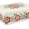 Antique Roses Deep Rectangular Tin