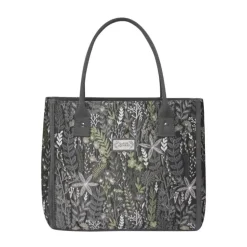 Autumn Jacquard Grey Tote Bag
