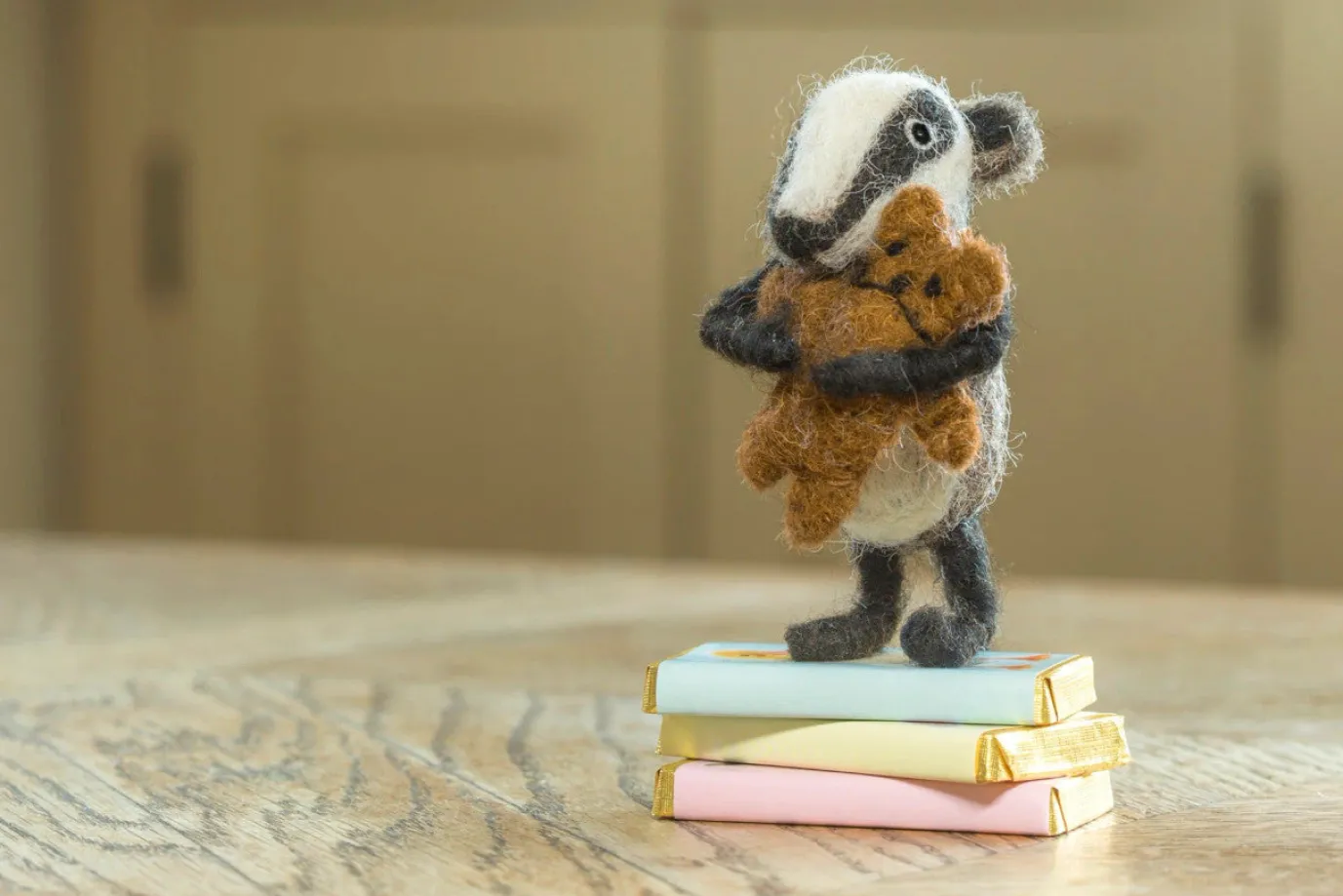 Baby Badger with Bear