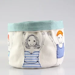 Bathers Embroidered Art Pot
