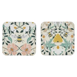 Bee Bloom Coasters - Set of 4