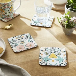 Bee Bloom Coasters - Set of 4