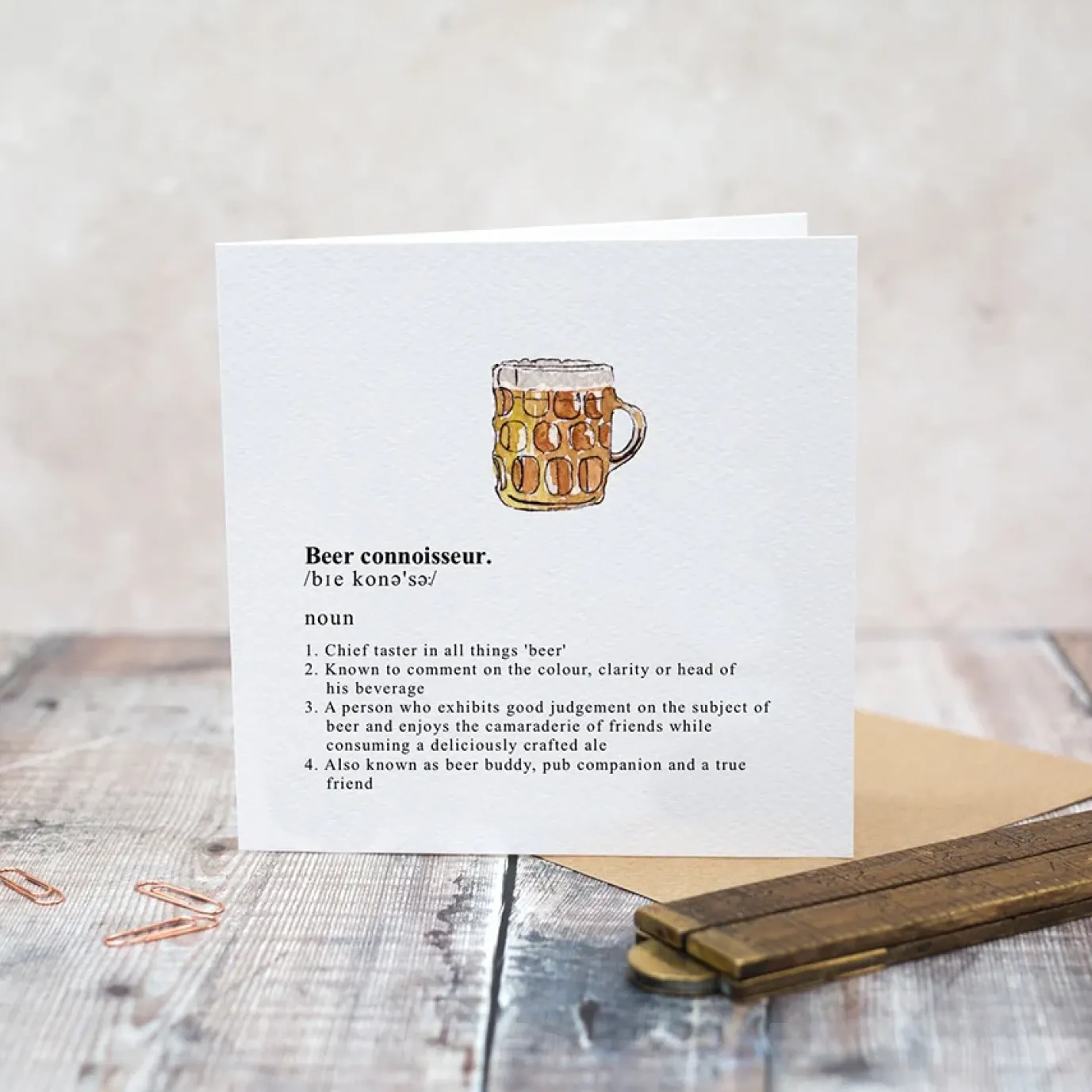 Beer Connoisseur Greetings Card