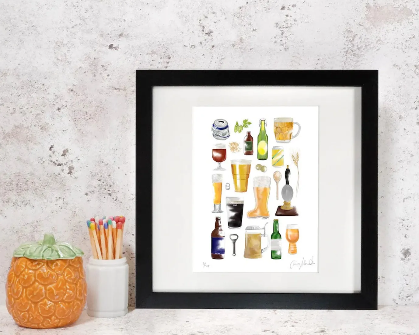 Beer Print by Corinne Alexander