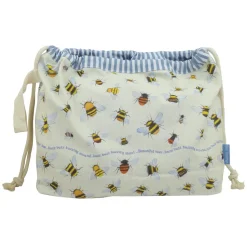 Bees Drawstring Cotton Bag