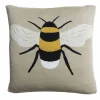 Bees Knitted Statement Pillow