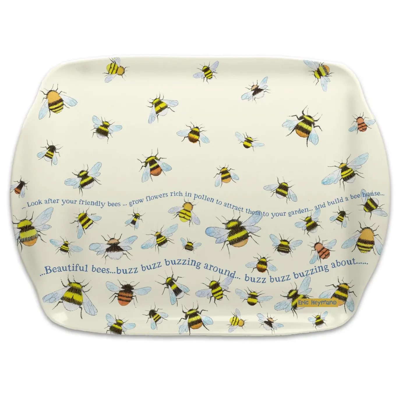 Bees Melamine Medium Tray