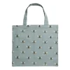 Bees Teal Folding Shopping Bag