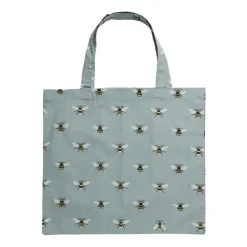 Bees Teal Folding Shopping Bag