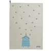 Bees Teal Scene Tea Towel