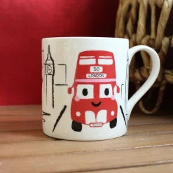 Big Red Bus Bone China Mug