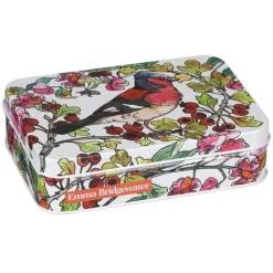 Birds in the Hedgerow Small Rectangular Tin