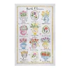 Birth Flowers Tea Cotton Tea Towel