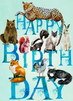 Birthday Animals Greetings Card