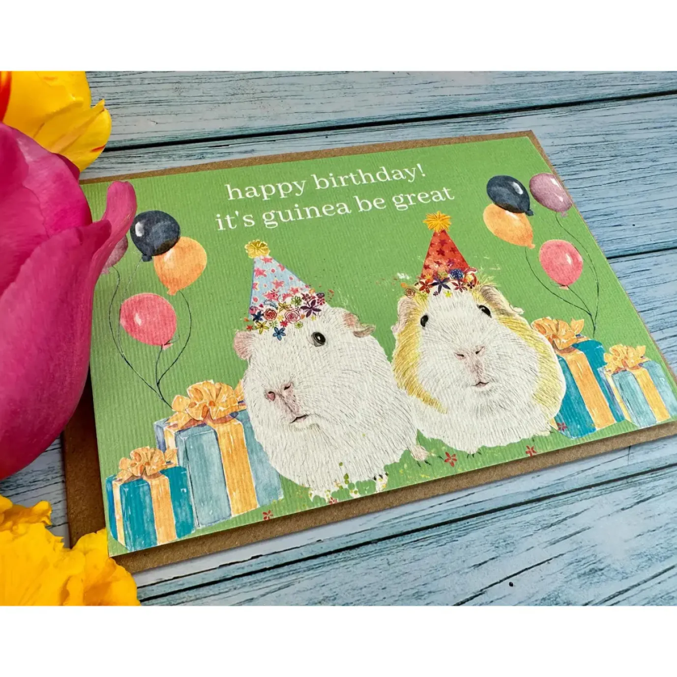 Birthday Guinea Pigs Eco-Card