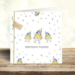 'Birthday Wishes' Blue Tit Greetings Card