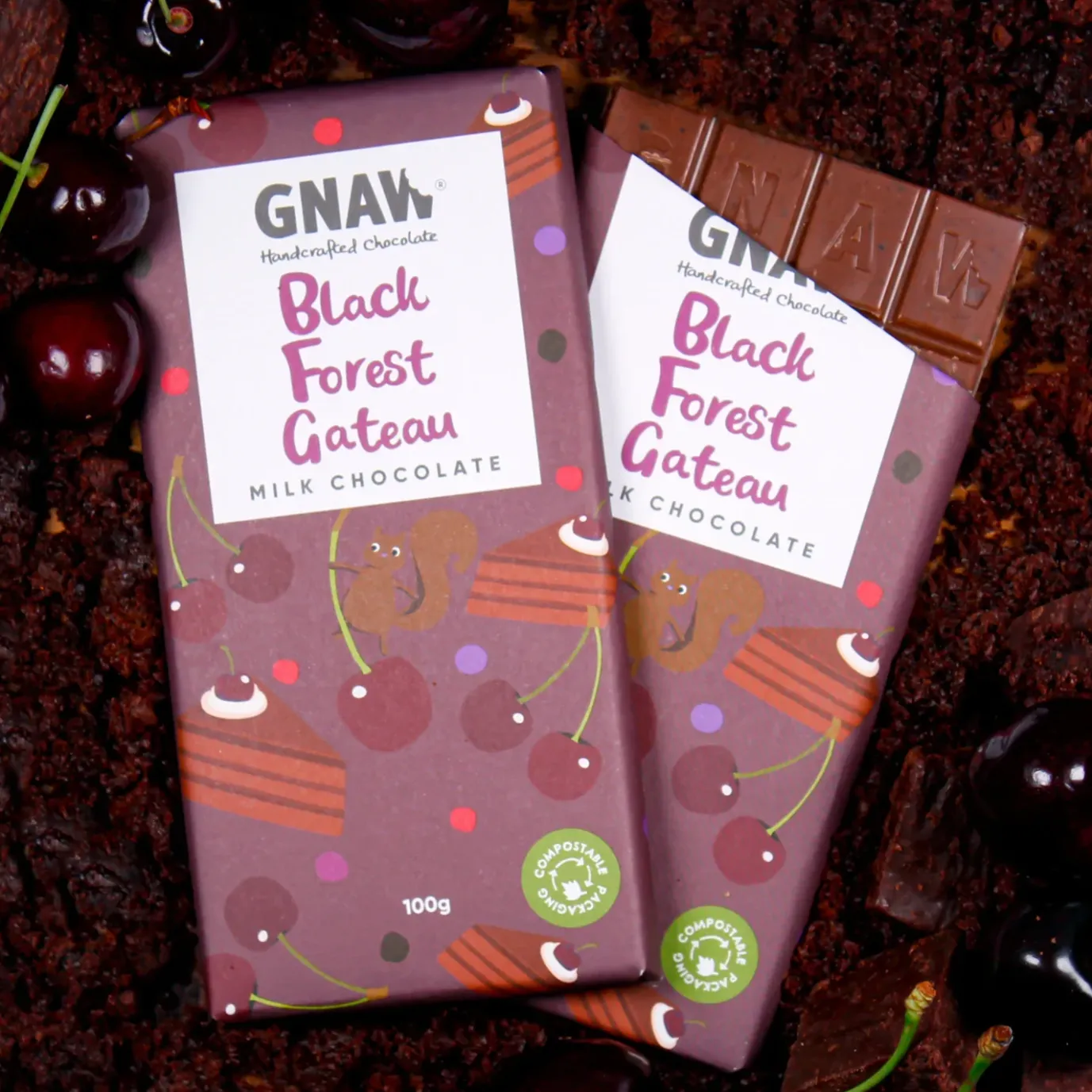 Black Forest Gateau Milk Chocolate Bar
