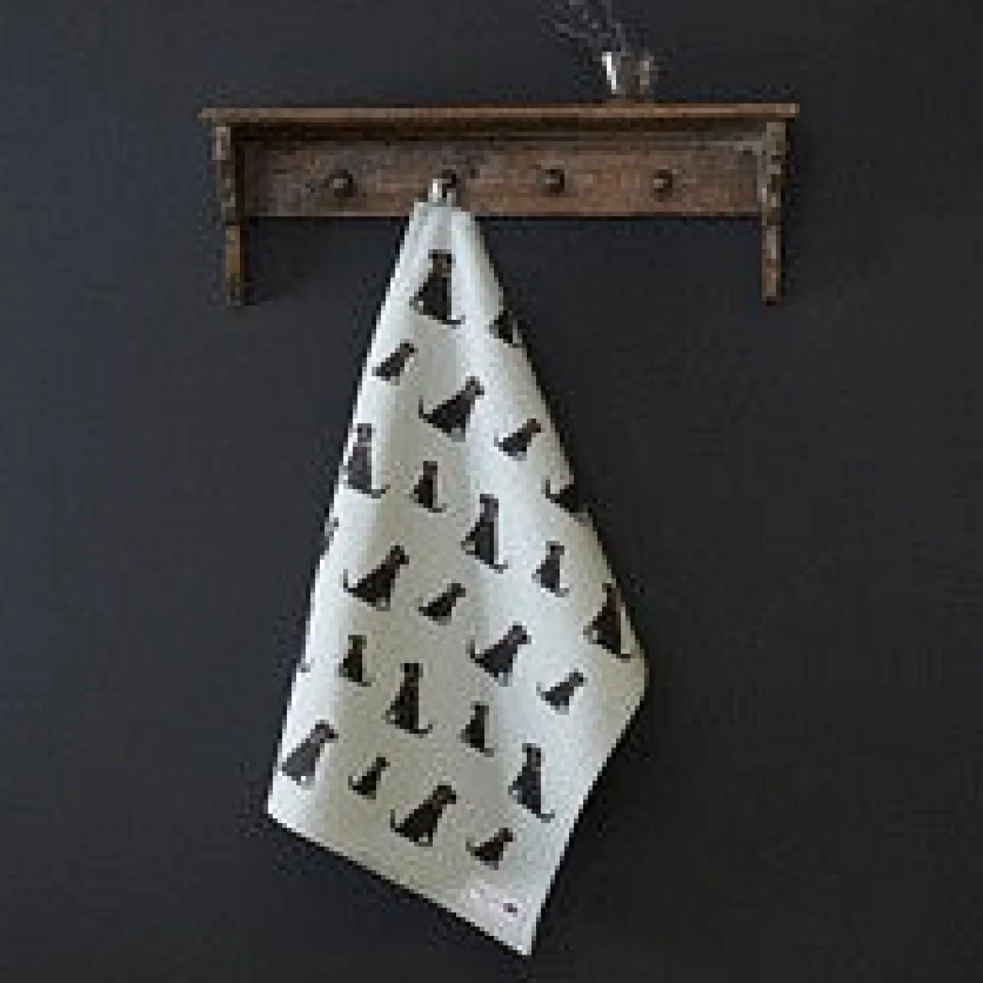 Black Labrador Tea Towel