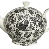 Black Regal Peacock Large Teapot