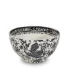 Black Regal Peacock Mini Footed Bowl - 4.75in/12cm