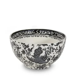 Black Regal Peacock Mini Footed Bowl - 4.75in/12cm