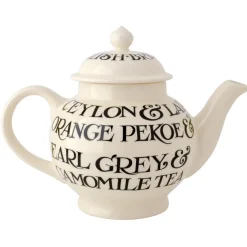 Black Toast 4 Mug Teapot