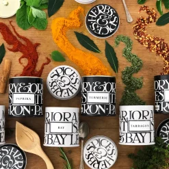 Black Toast Set of 6 Herb/Spice Tins