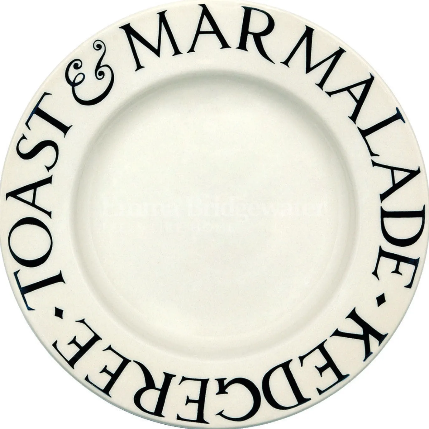 Black Toast Toast and Marmalade 8 1/2 Plate