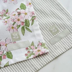 Blossom and Stamford Stripe Set of 2 Tea Towels by Sophie Allport