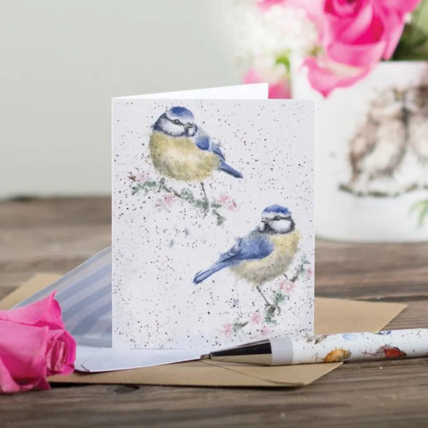 'Blossom' Blue Tit Enclosure Card