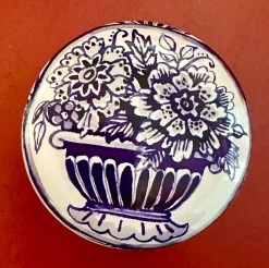 Blue & White Mini Round Tin