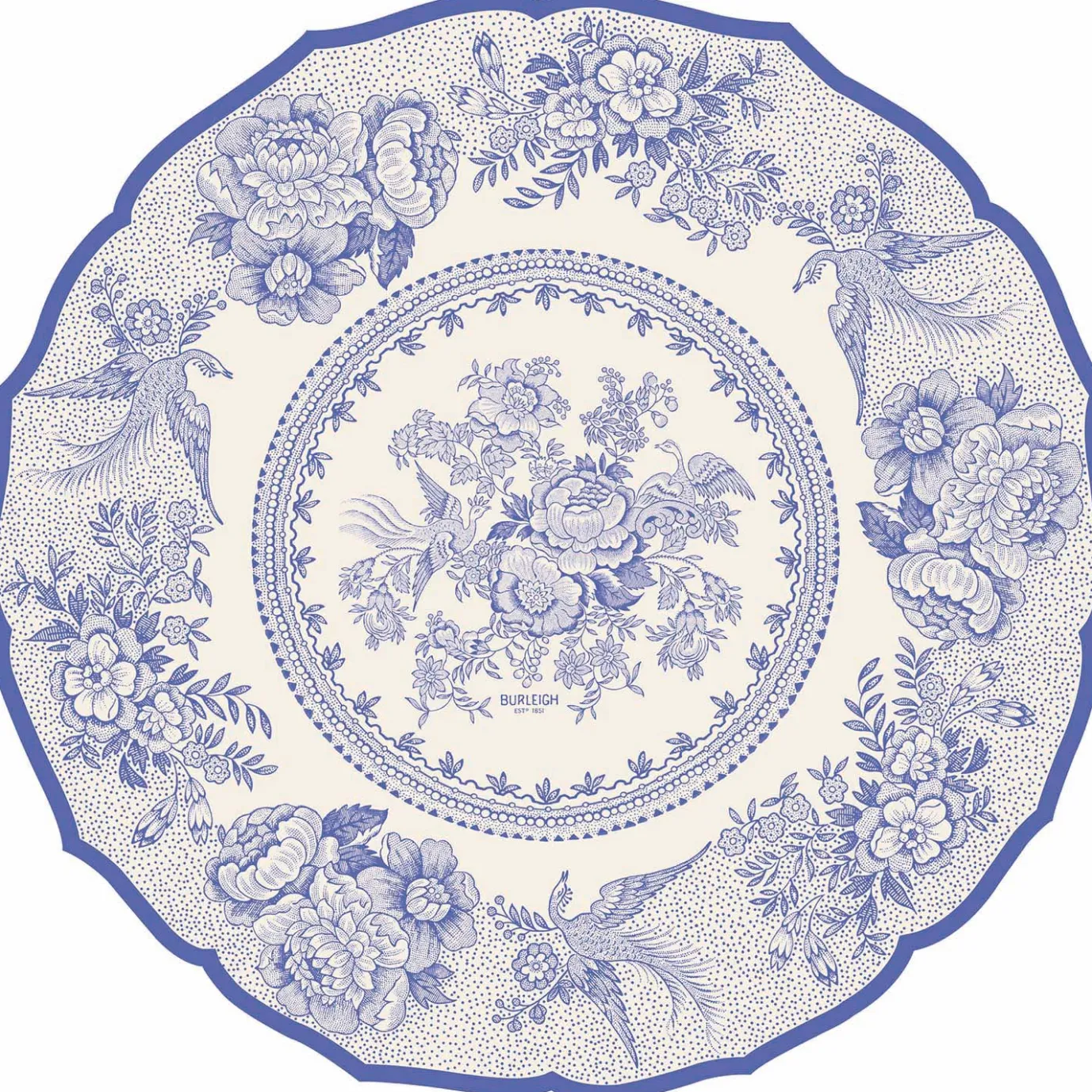 Blue Asiatic Pheasants 12 Paper Placemats