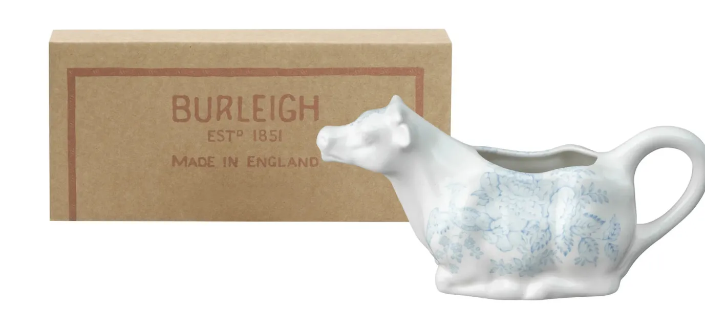 Blue Asiatic Pheasants Cow Creamer Boxed