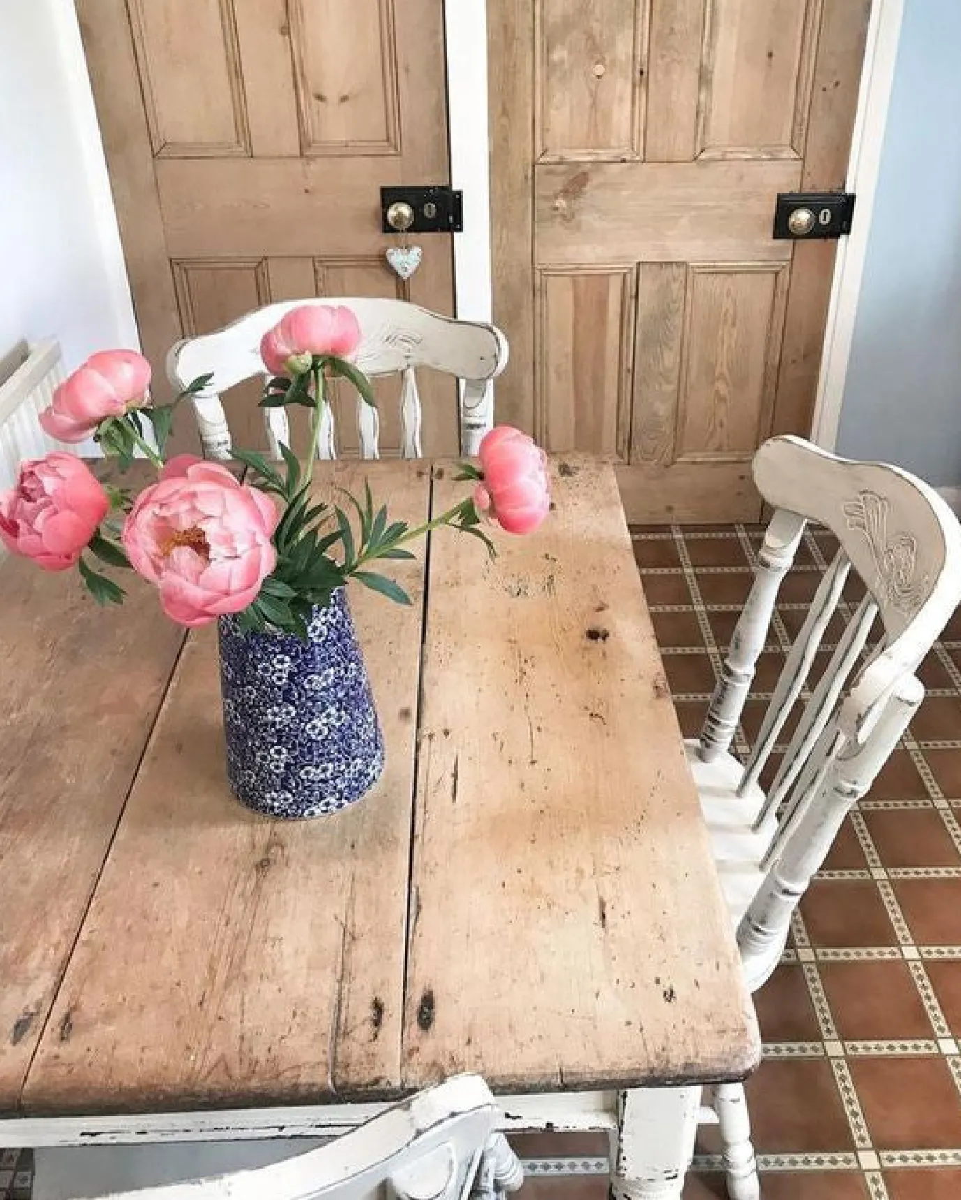 Blue Calico Large Tankard Jug