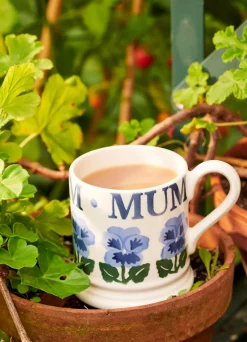 Blue Pansies Mum 1/2 Pint Mug