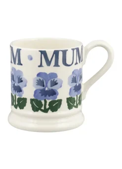 Blue Pansies Mum 1/2 Pint Mug