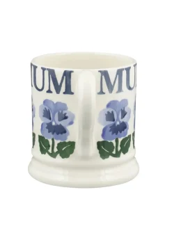 Blue Pansies Mum 1/2 Pint Mug
