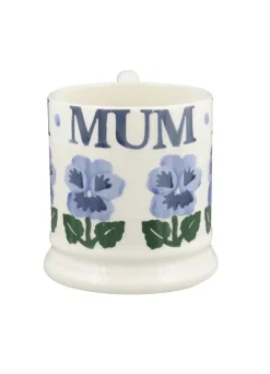 Blue Pansies Mum 1/2 Pint Mug