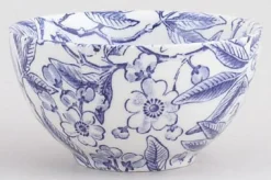 Blue Prunus Small Sugar Bowl - 3.75in/9.5cm