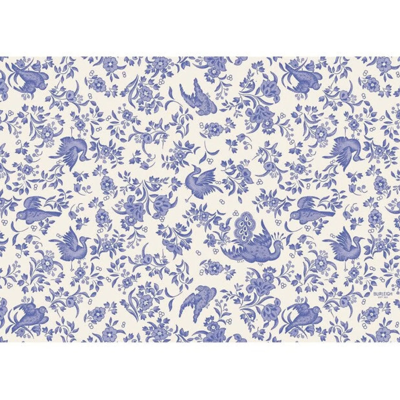 Blue Regal Peacock Pad of 24 Paper Placemats