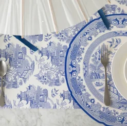 Blue Willow Burleigh Paper Table Runner